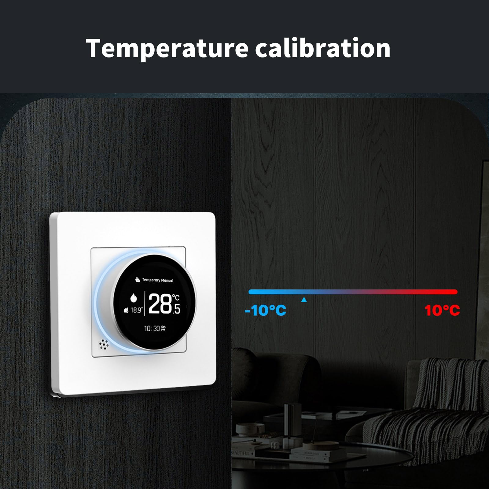 Perilla termostática regulador de temperatura controlador de latón para calefacción por suelo radiante, operación simple para la gestión del dormitorio
