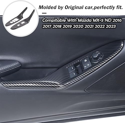 Miniatura 3 de Compatible con Mazda MX-5 ND Miata 2016 2017 2018 2019 2020 2021 2022 2023 automóvil ABS 4 piezas de puertas delanteras y traseras aspecto interior