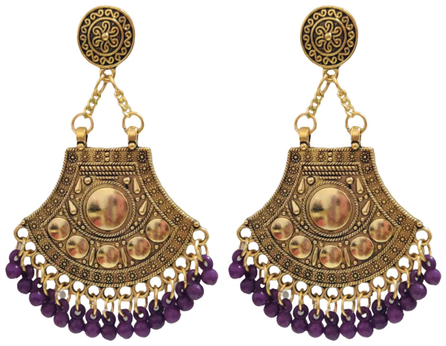 Weariton: Style With Precious Simplicity Gold Plated Oxidised Vintage Bohemian Fancy Stylish Afghani Jhumka Jhumki Traditional Ethnic Earrings For Women and College Girls (Antique) (B091TGW2LX) Amazon Price History, Amazon Price Tracker