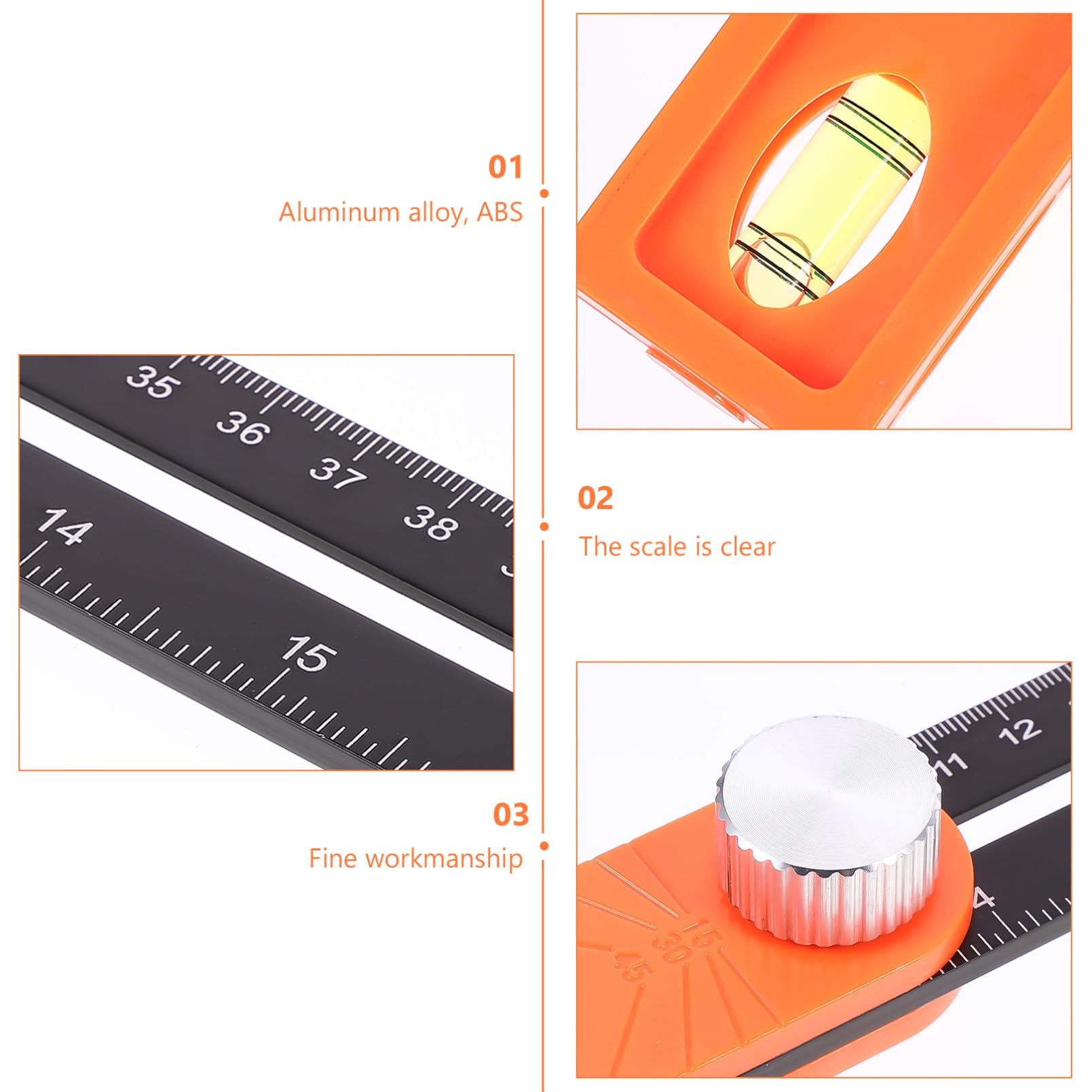 Gadpiparty 2pezzi Righello Angolare T-shape Per Del Strumento Misurazione Multi- Scale Doppie Architetti e Ingegneri