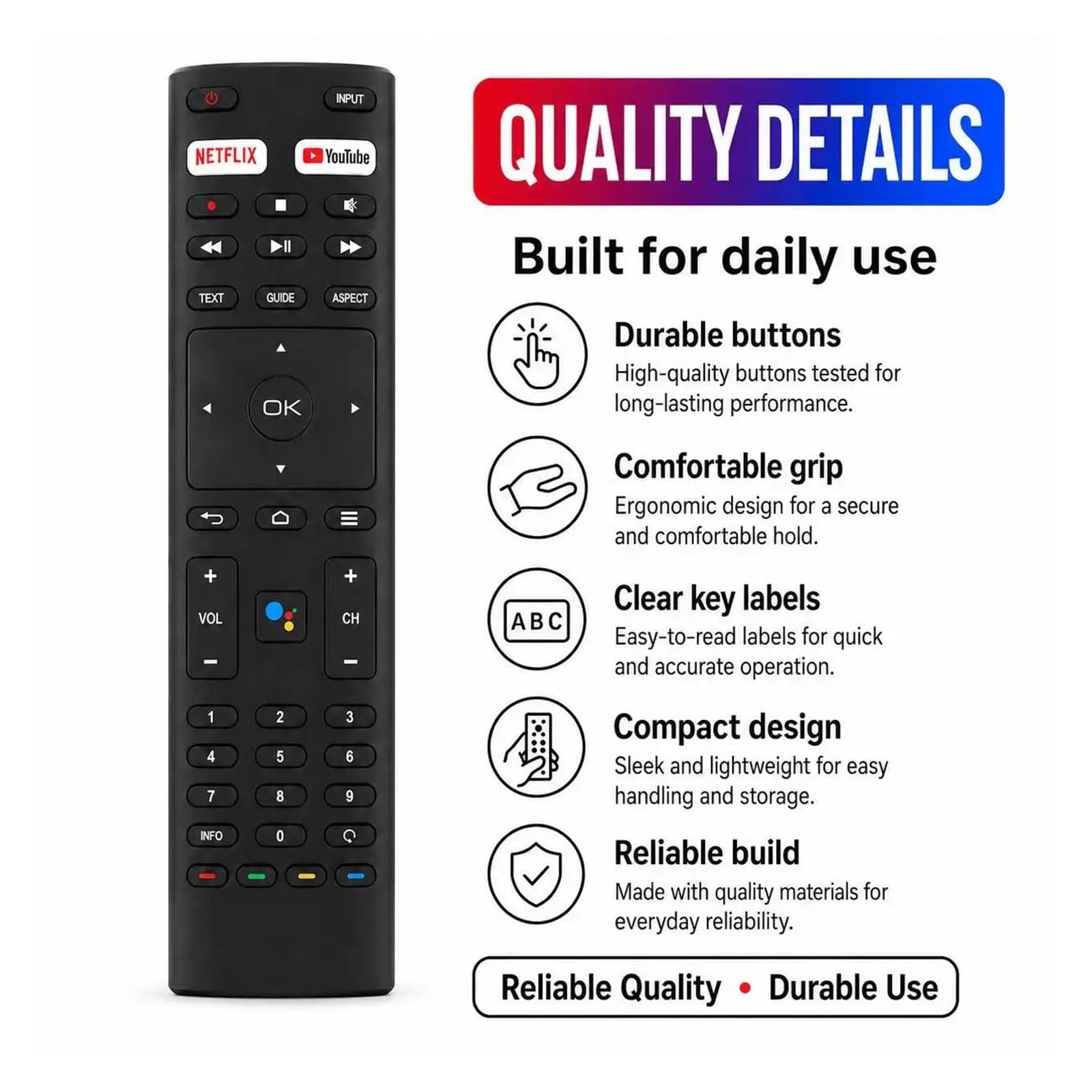 Télécommande Universelle sans Voix, modèles JVC, télécommande TV