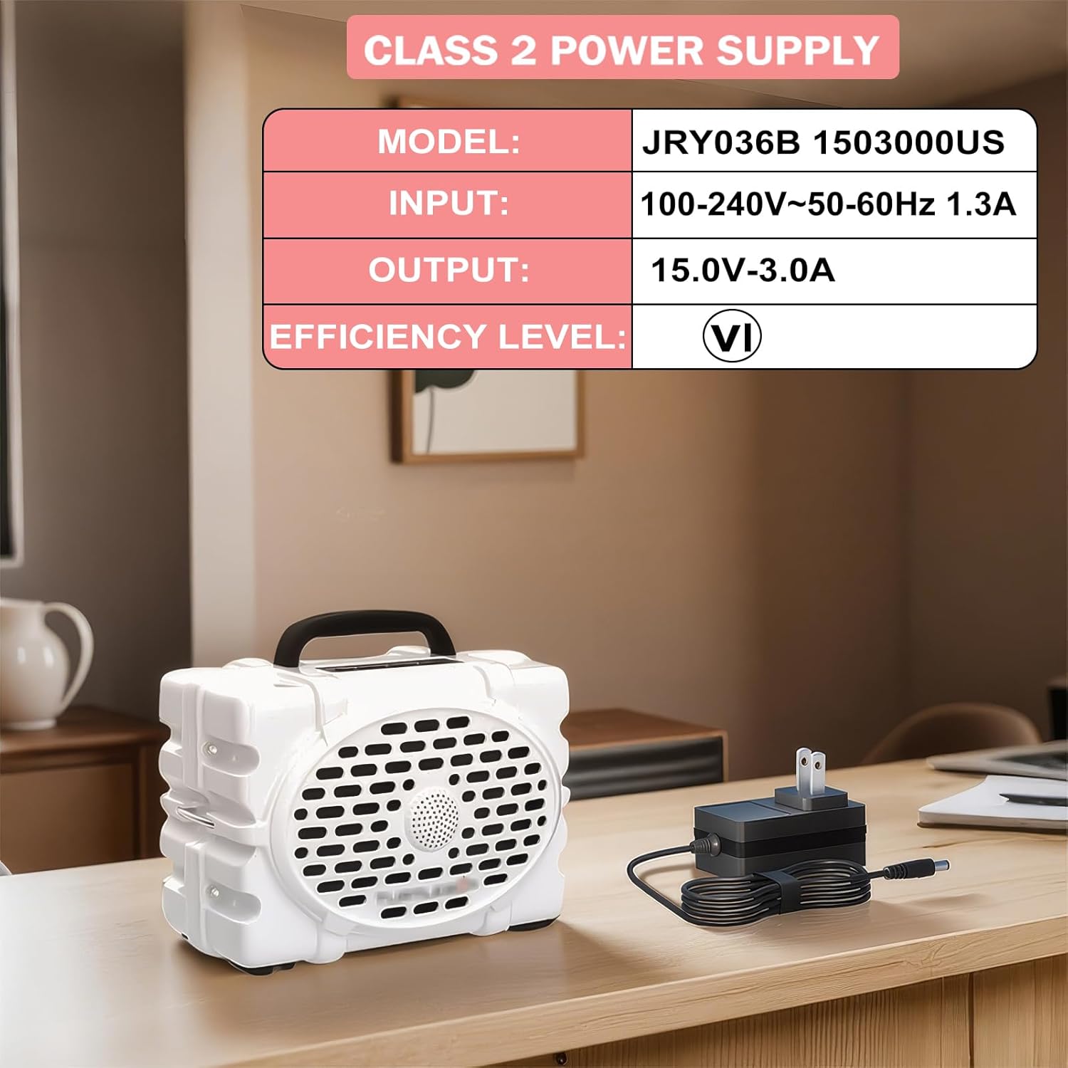 15V 3A Charger Compatible with Turtlebox Speakers Gen 2 and Gen 3: Loud! Outdoor Portable Bluetooth 5.0 Audio Power Cord - Image 2