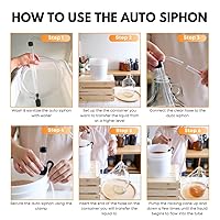 Vista 8 de FastRack Abrazadera automática de llenado por gravedad de 12 pulgada con kit de sifoneo de manguera de 6.5 pies con plástico libre de BPA de grado