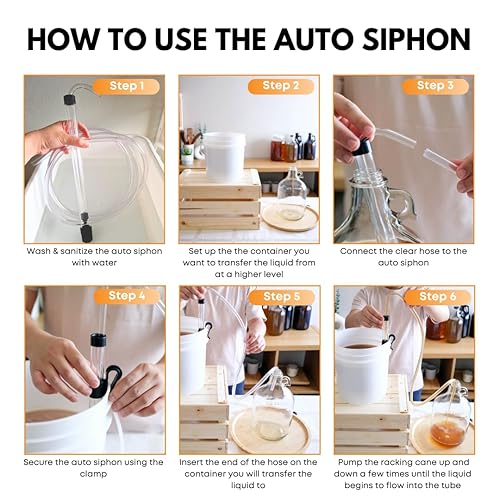 Miniatura 8 de FastRack Abrazadera automática de llenado por gravedad de 12 pulgada con kit de sifoneo de manguera de 6.5 pies con plástico libre de BPA de grado