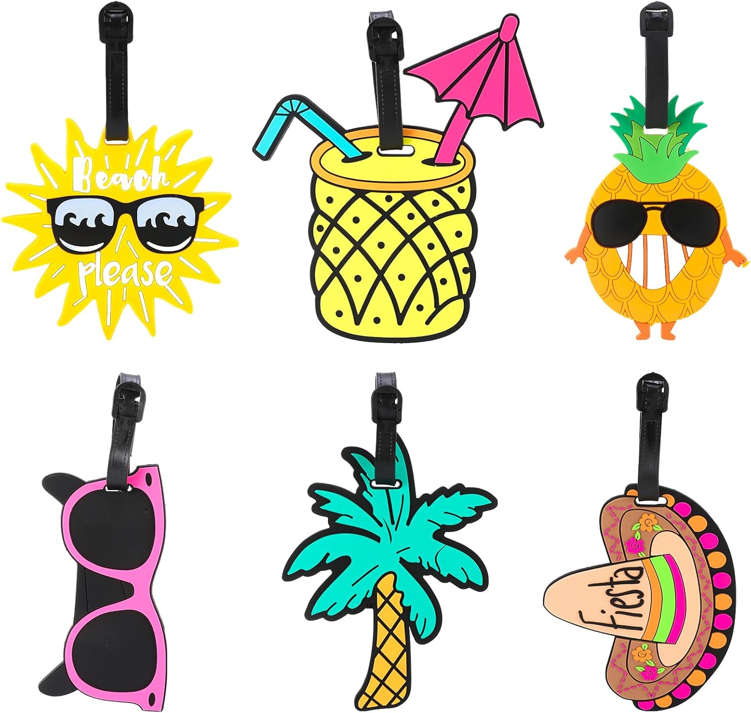 Vyuwast Luggage Tags for Suitcases – 6 PCS Cruise Luggage Tags Vibrant Labels for Suitcases, Perfect for Vacation, Festival, Travel, and Business – Securely Identify Your Luggage at The Airport Vyuwast Luggage Tags for Suitcases – 6 PCS Cruise Luggage Tags Vibrant Labels for Suitcases, Perfect for Vacation, Festival, Travel, and Business – Securely Identify Your Luggage at The Airport