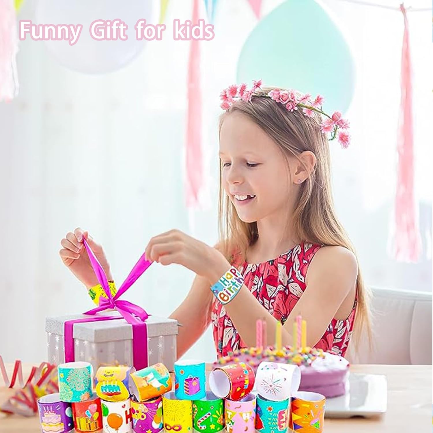 36 PCS Happy Birthday Slap Bracelets Kids Party Favors,Bulk Snap Bracelet Party Favors Supplies for kids&teens Gifts Teacher Classroom School Favors - Image 6
