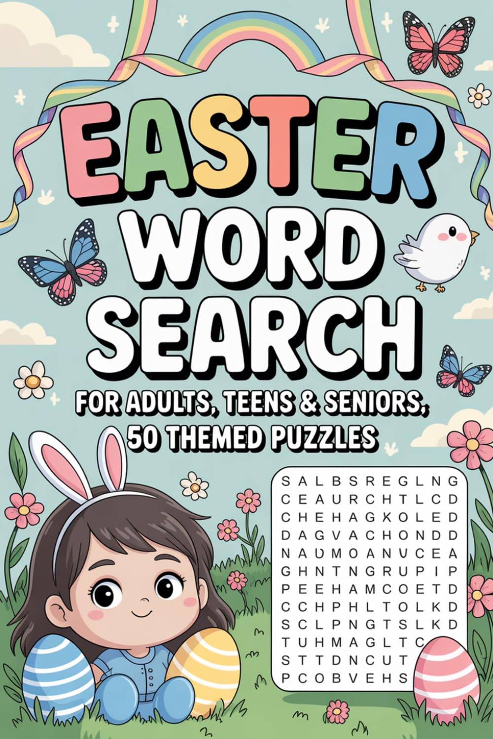Easter Word Search for Adults, Teens & Seniors: 50 Themed Puzzles: Thoughtful Puzzle Challenge Book with Anytime Use