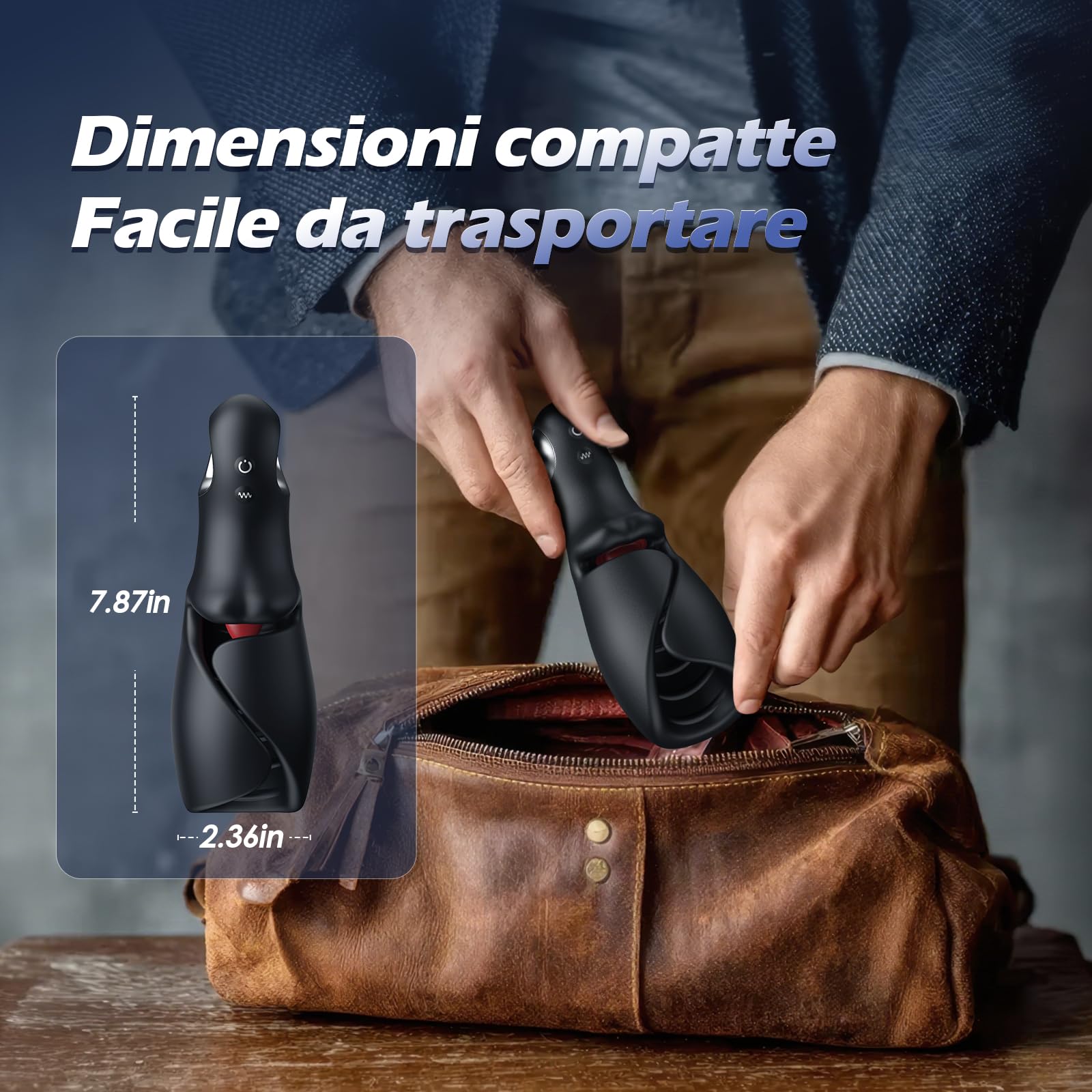 Giocattoli erotici per uomini - Vibratore: masturbatore dal design aperto, dotato di 10 modalità di stimolazione e vibrazione, masturbatore realistico in silicone per uomini controllabile tramite app
