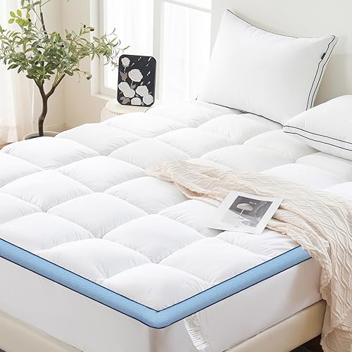 Bafode Cubrecolchón tamaño individual, funda de colchón extra gruesa con bolsillo profundo (8-21 pulgadas), protector de colchón refrescante,