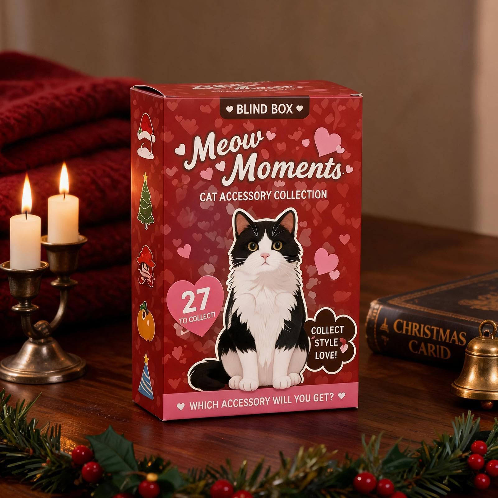 Calendario de Adviento de Madera de Navidad 27 Piezas de Navideños | Calendario en Madera para Cuenta Atrás Navideña Para el Árbol, la Pared, la Mesa, las Vacaciones, la , el Hogar, la Oficina
