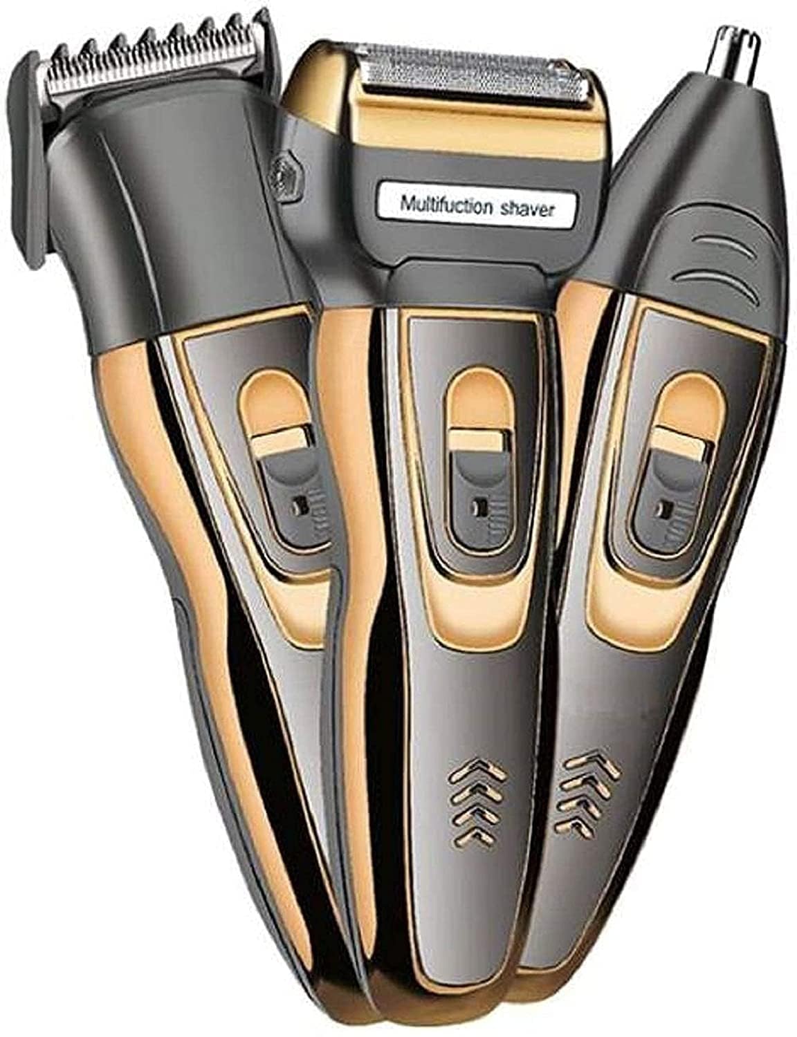 aantar the difference Men Geemy Gm 595 Electric Clipper Hair Cut Grooming Set 3-In-1 Beard Nose & Ear Trimmer Shaving Zero Machine, Multicolor-picture-46