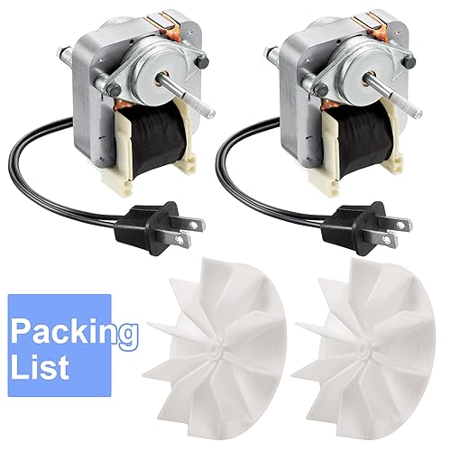 Miniatura 6 de Kit de 2 motores eléctricos de repuesto para ventilador de escape de baño, compatible con Nutone Broan 50CFM 120V