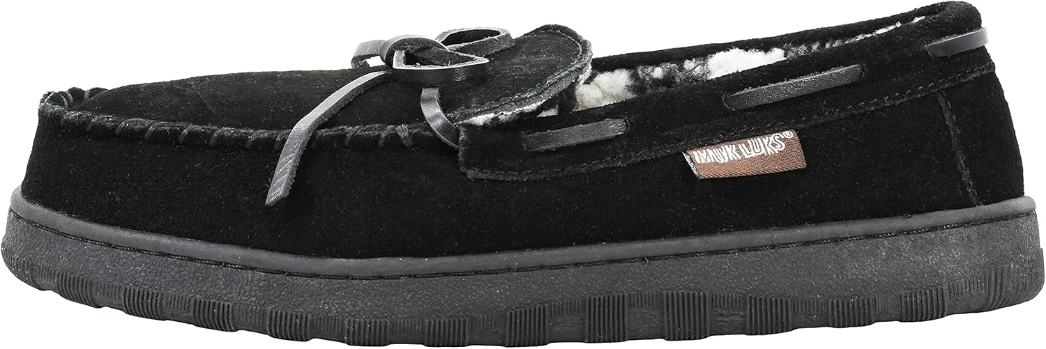  | MUK LUKS Men's Paul Printed Berber Suede Moccasin Slipper | Slippers