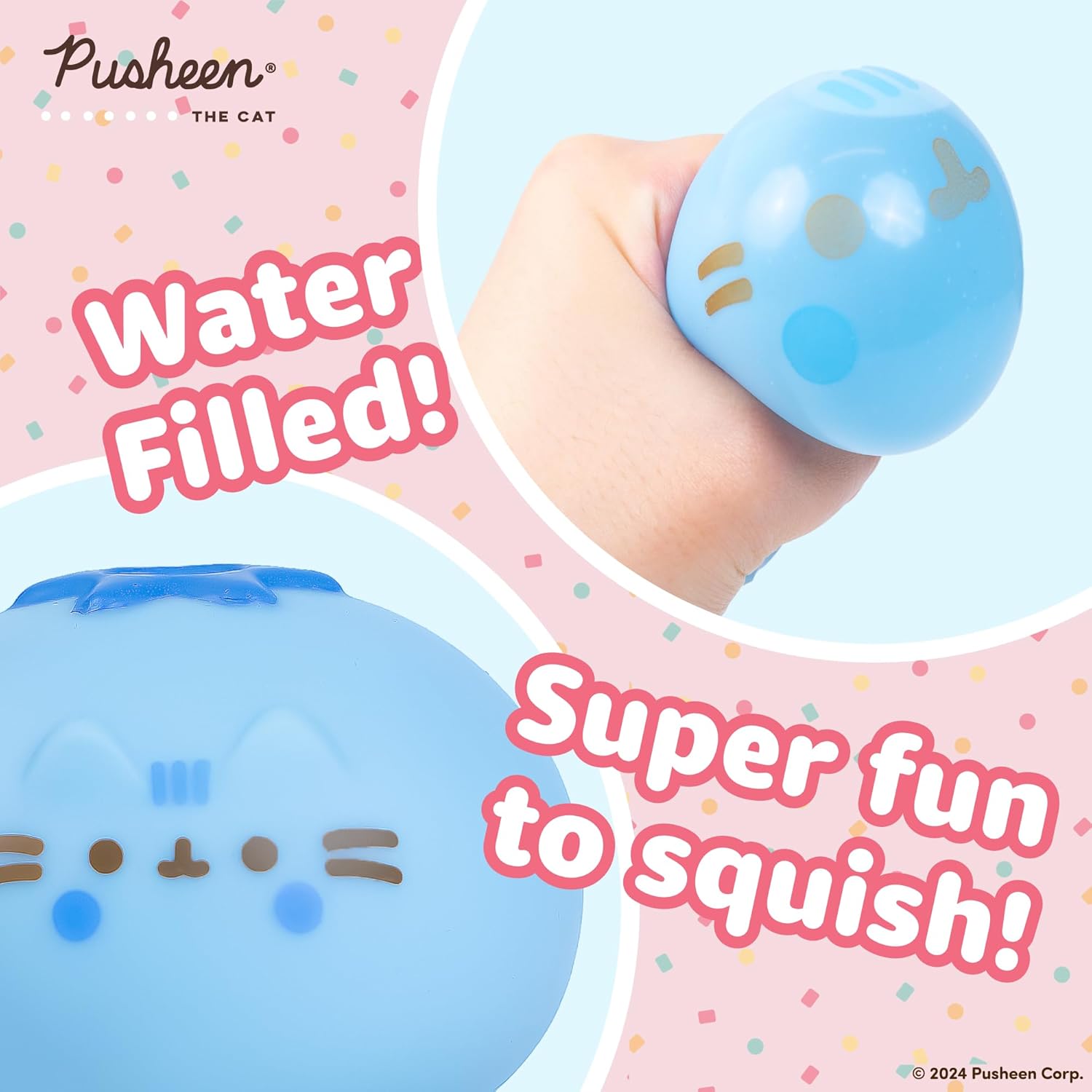 Hamee Pusheen The Cat [Surprise Blind Capsule] [Fruits Series] Cute Water Filled Squishy Toy [Birthday Gift Bags, Party Favors, Gift Basket Filler, Stress Relief Toys] (All 5 Styles - 5 Pc.)