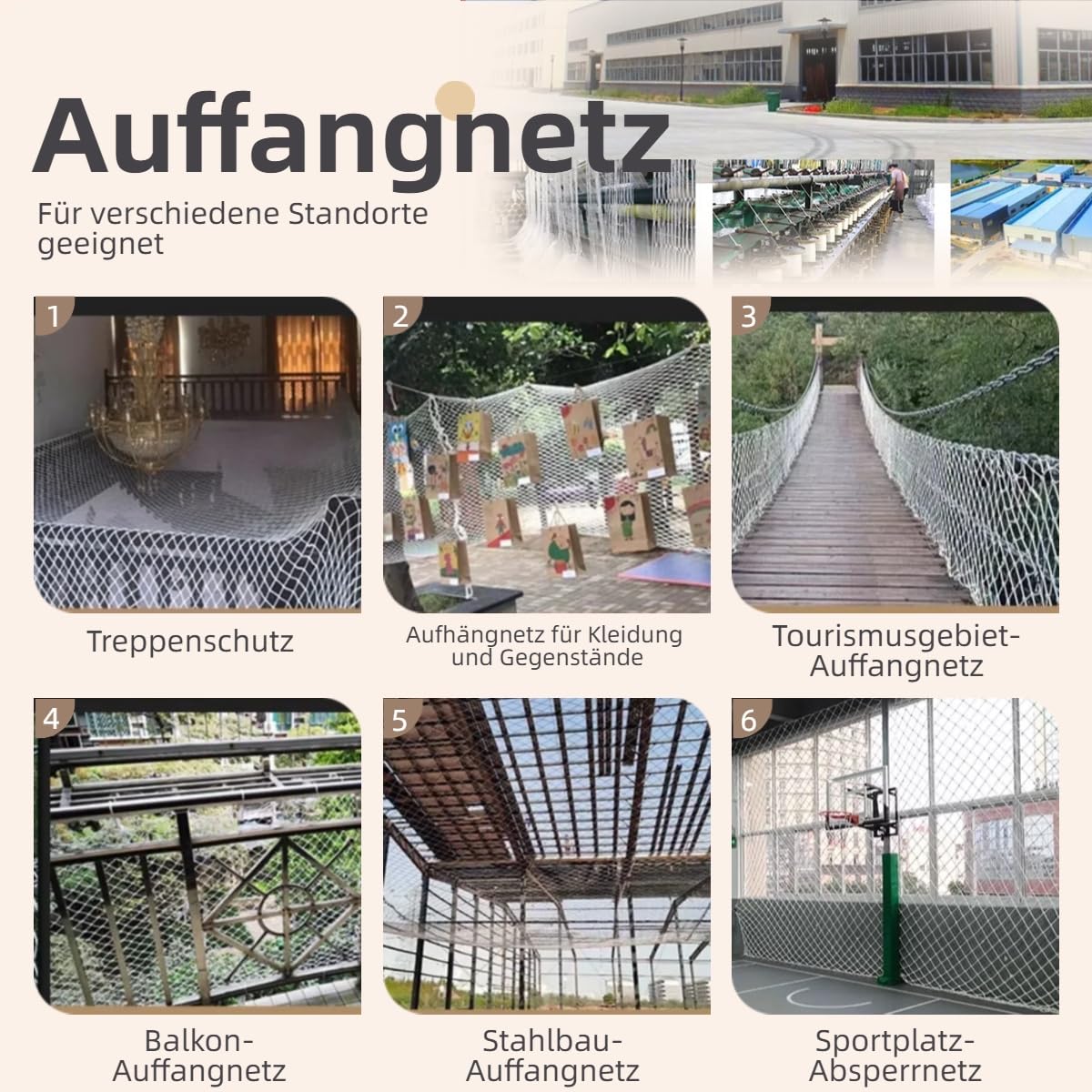 Baustellen-Sicherheitsnetz|Höhenschutznetz | Balkon-Katzenschutznetz | Vielseitiges Schutznetz für Tourismusgebiete/Gewächshäuser (MaWe 100mm | Seil-Ø 8mm,2m*10m)