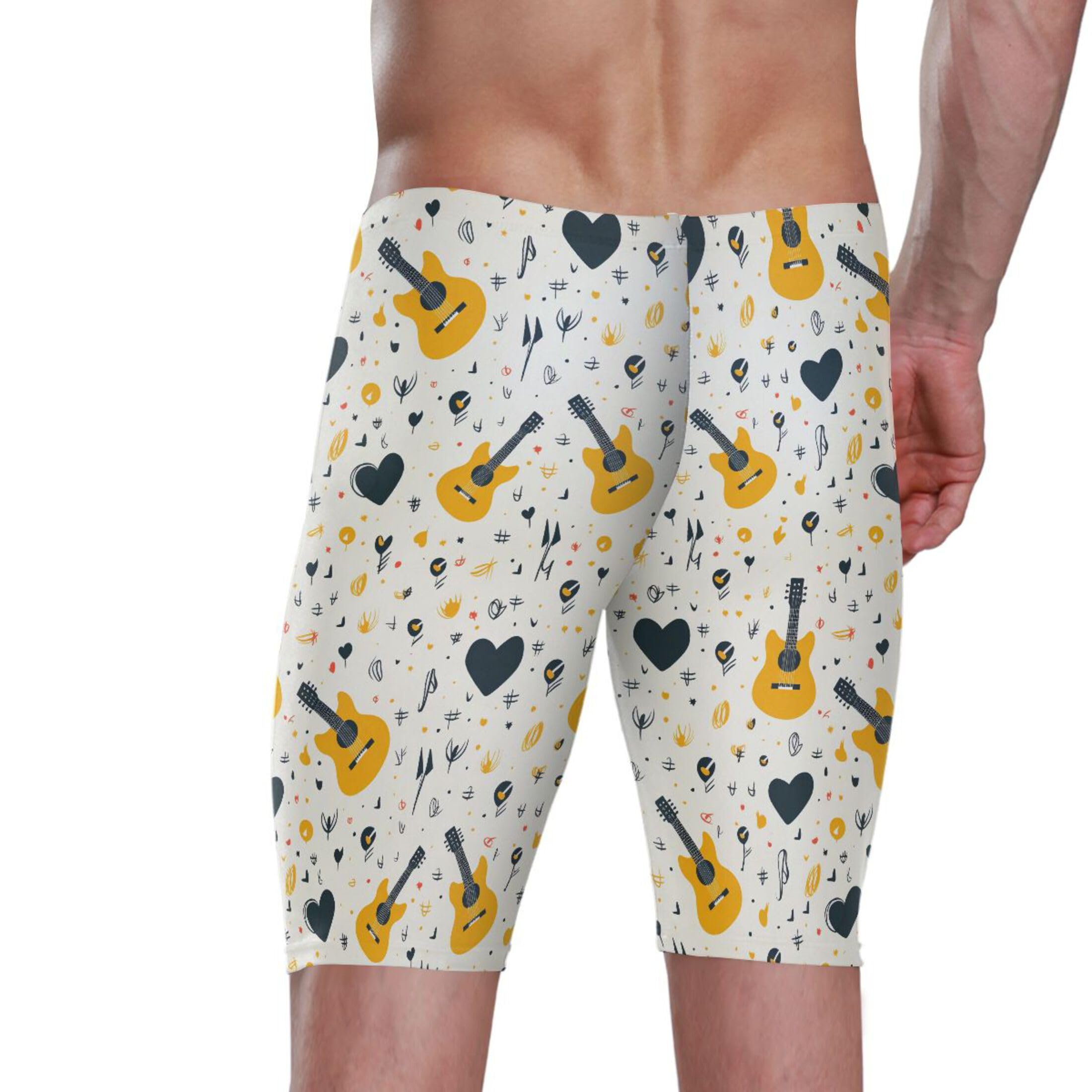 UMIRIKO Guitar Music Swim Jammers for Men Athletic Durable S B0402454