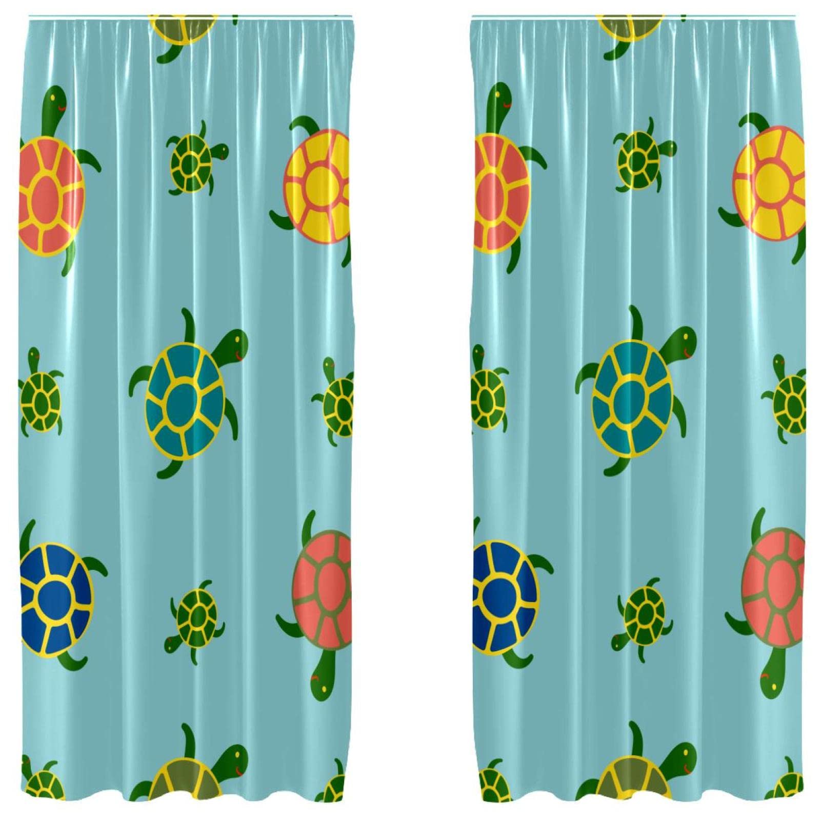 Cortinas opacas de tortugas marinas para oscurecer habitaciones infantiles