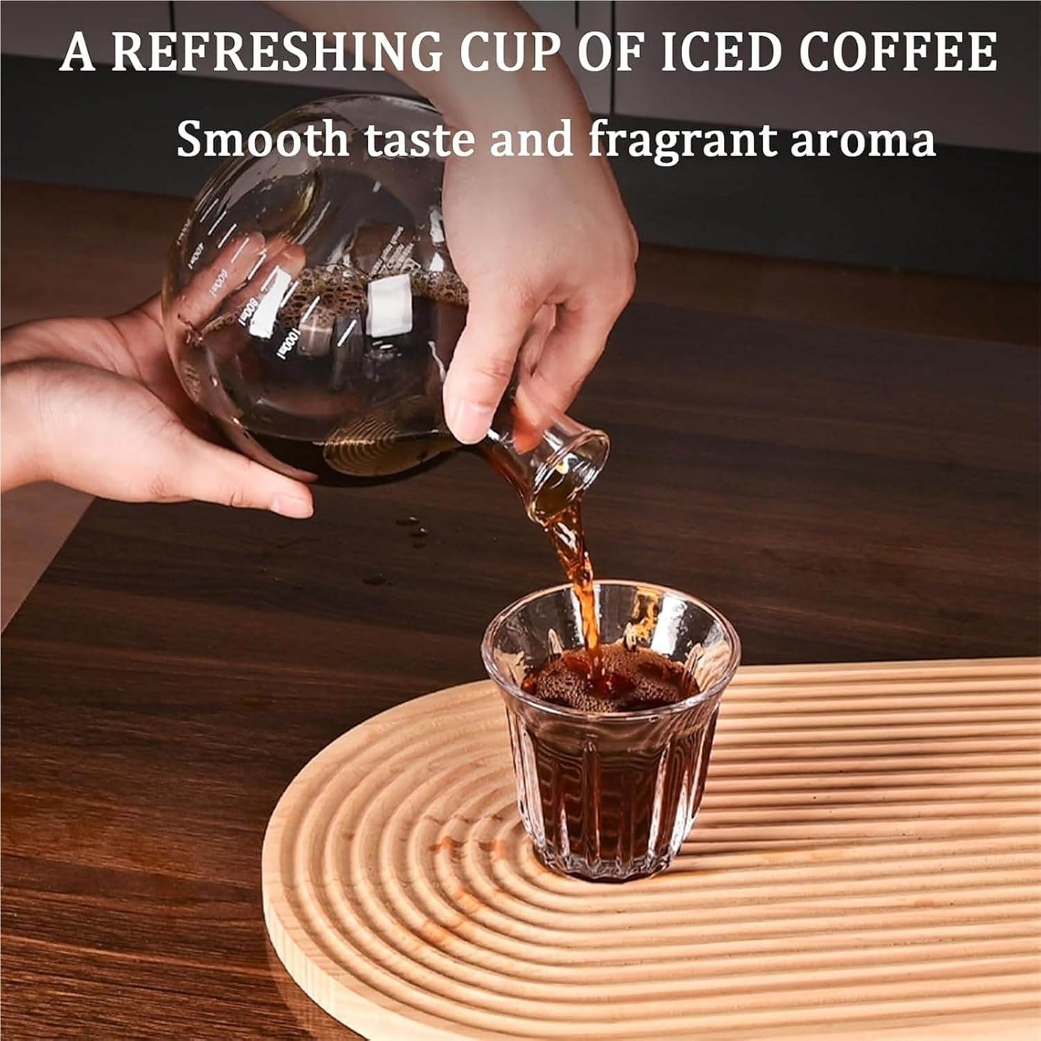 Cold Brew Coffee Maker - 1000ml Iced Dripper Tower, High Borosilicate Glass, Stainless Steel Valve, Brews 6-8 Cups, Perfect for Home or Office Use, Slow Drip Technology