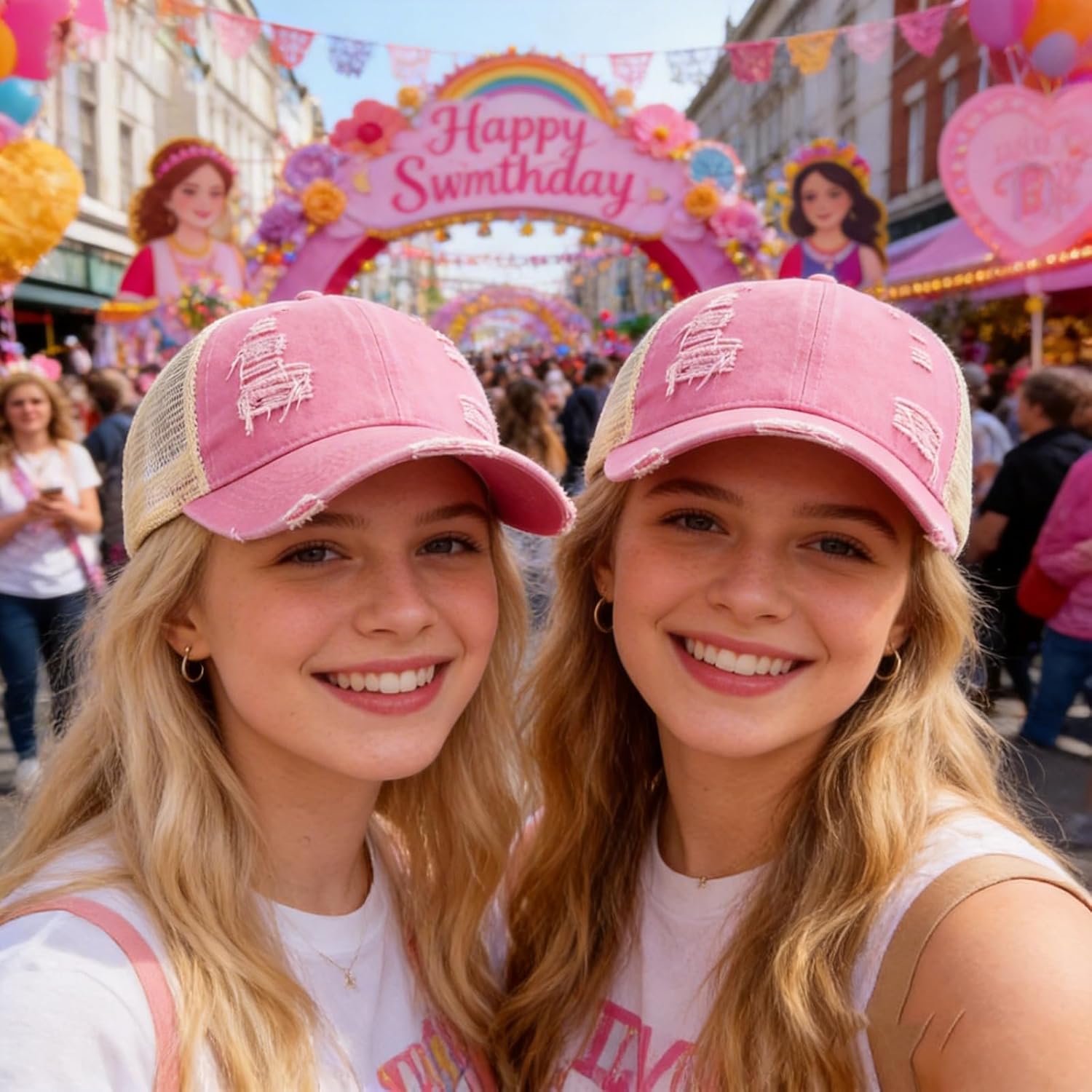 Trucker Hat Distressed Baseball Cap Golf Cap Adjustable Sportswear Hat for Men Women Unisex