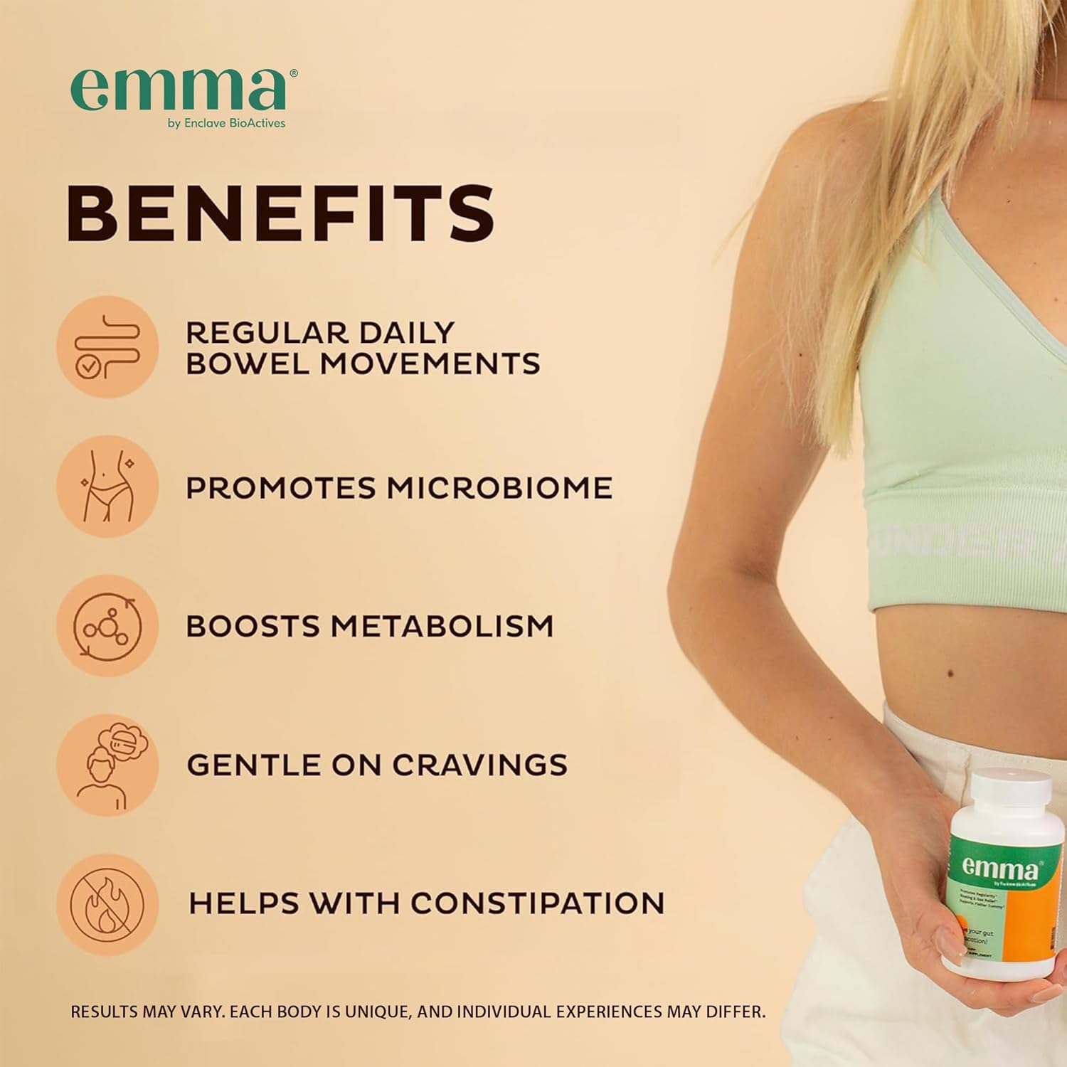 Emma Gut Health - 4 Pack - Gas and Bloating Relief, Constipation, Leaky Gut Repair - Gut Cleanse & Restore Digestion - Regulate Bowel Movement. Probiotics and Laxative Alternative, 240 Capsules - Image 9
