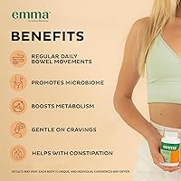 Vista 9 de Emma Salud Intestinal - Paquete de 4 - Alivio de Gases e Hinchazón, Estreñimiento, Reparación de Intestino Permeable - Limpieza Intestinal