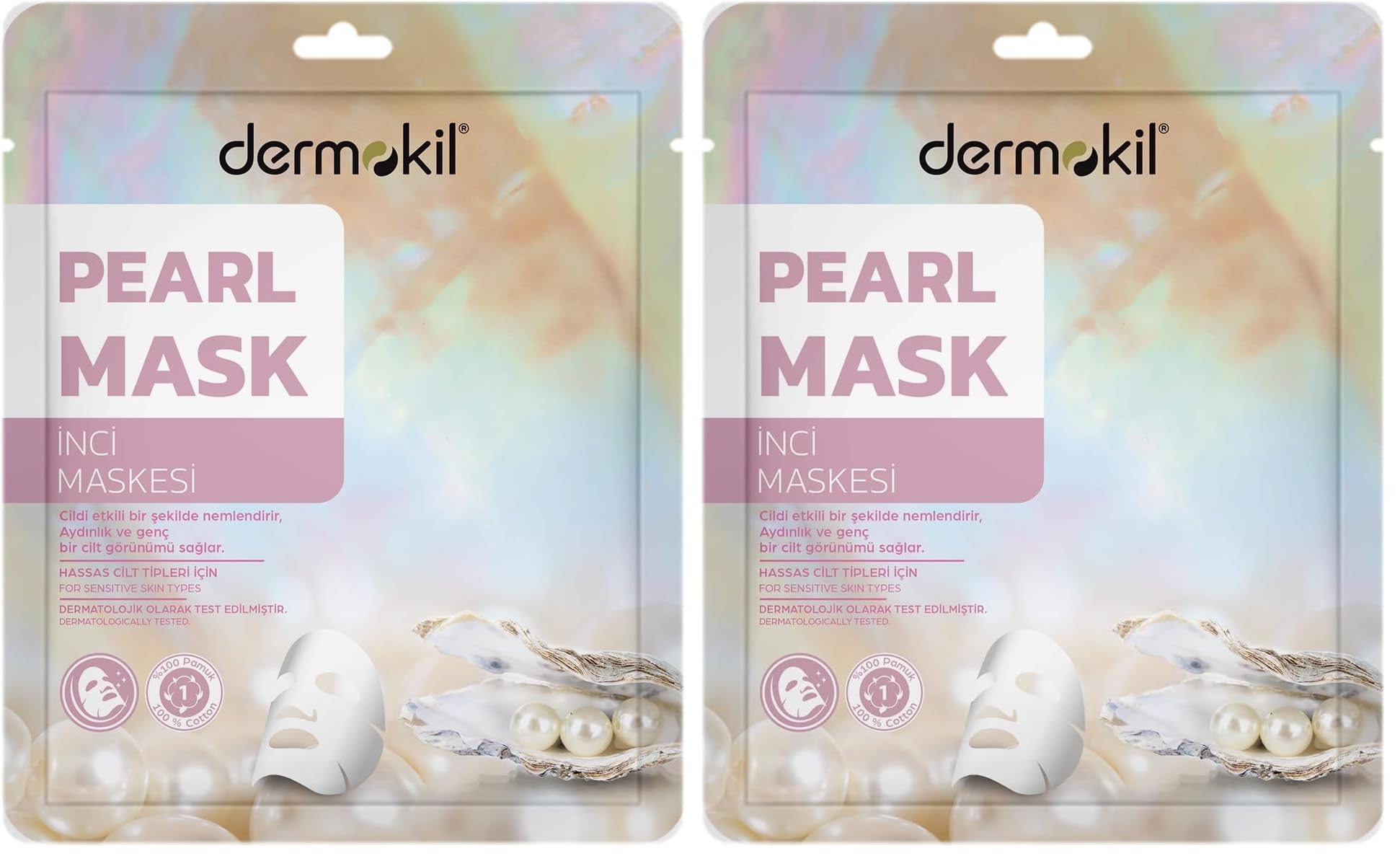 Dermokil İnci Maskesi Hassas Ciltler için 20 gr 2li paket