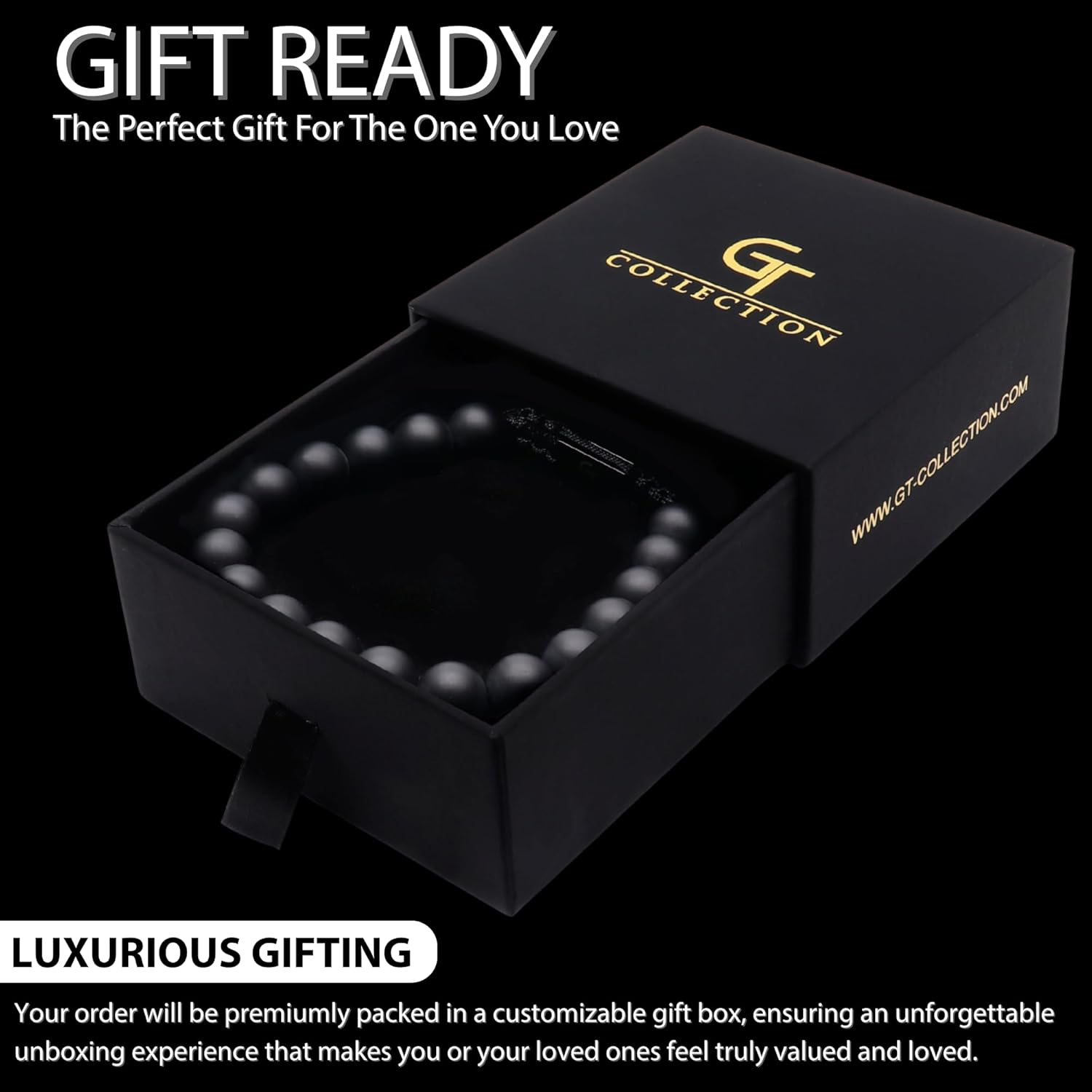 GT collection Bracelet for Men, Adjustable Beaded Bracelet - Image 6