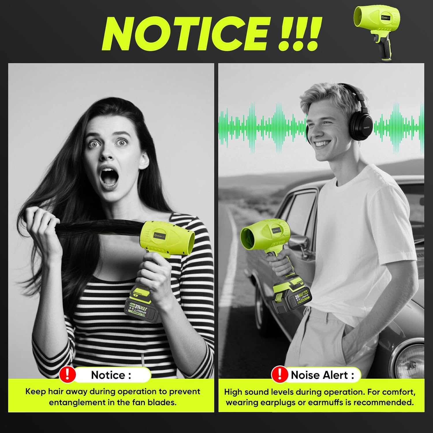 Portable Dust Cleaner, Blower Leaf Blower Cordless, Handheld Blower, Hand Blowers for Lawn Care, Patio Cleaning, 4.0Ah Battery, Charger Included (2 Battery with Storage Case)