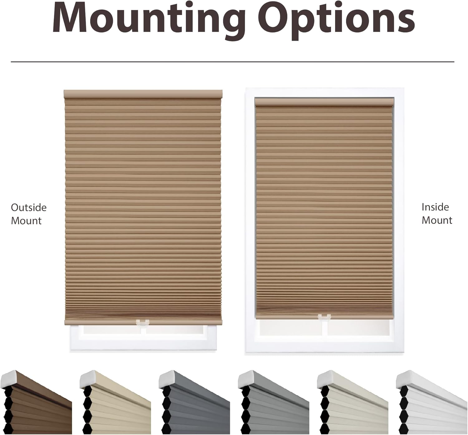 DEZ FURNISHINGS Cordless 1.5 Blackout Cellular Shade, Energy Saver, 46 W x 84 H, Latte DEZ FURNISHINGS Cordless 1.5 Blackout Cellular Shade, Energy Saver, 46 W x 84 H, Latte