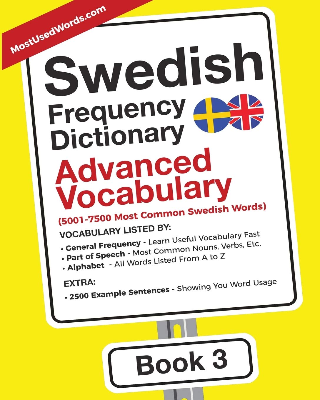 Swedish Frequency Dictionary - Advanced Vocabulary: 5001-7500 Most Common Swedish Words (Swedish-English)