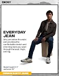 DKNY Jeans pour hommes - Jeans stretch pour hommes en forme douce Premium