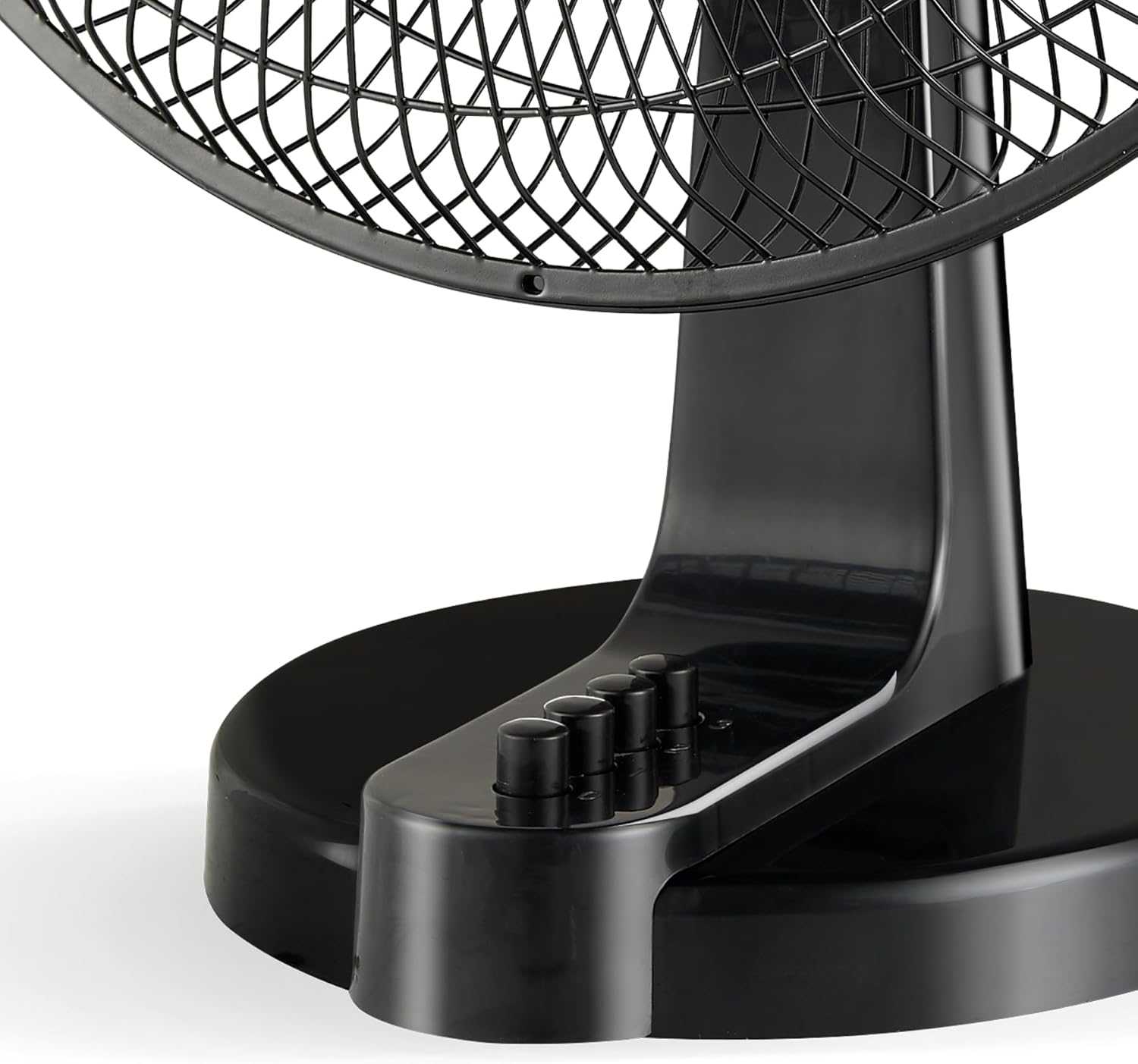 Side view of Mellerware Aquillo Desktop Fan showing control buttons