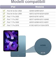 IVEOPPE iPad Air/Pro Bluetooth billentyűzet tok – olasz kiosztás, lila 2