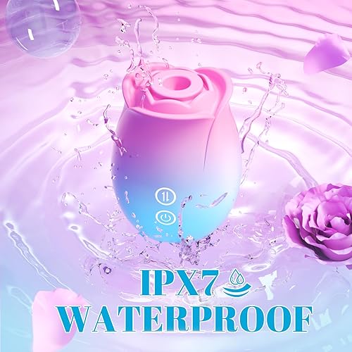 Miniatura 28 de Juguete sexual rosa para adultos, vibrador de rosa con control de aplicación para mujeres, juguetes sexuales con 9 modos de succión y vibración