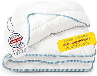 Rosenkern Steppdecke 135x200 - [Ökotex Zertifiziert & Atmungsaktiv] - Oberbetten 135x200 Waschbar bis 95° - Mikrofaser Bettdecke - Kassettenbettdecke Ganzjahr