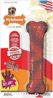 Nylabone Flavor Frenzy Power Chew Dog Toy Beef Jerky Medium/Wolf (1 Count)