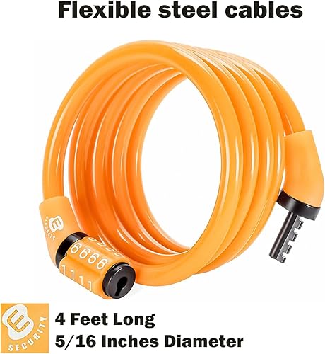 Miniatura 4 de Etronic Bloqueo de seguridad M4 Linga autoenrollable, 4 pies x 516 pulgadas