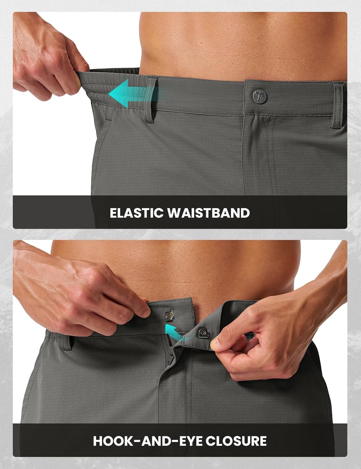 TBMPOY Men's Hiking Cargo Shorts 9" Water Resistant Lightweight Outdoor Casual Shorts for Golf Fishing with 5 Pockets
