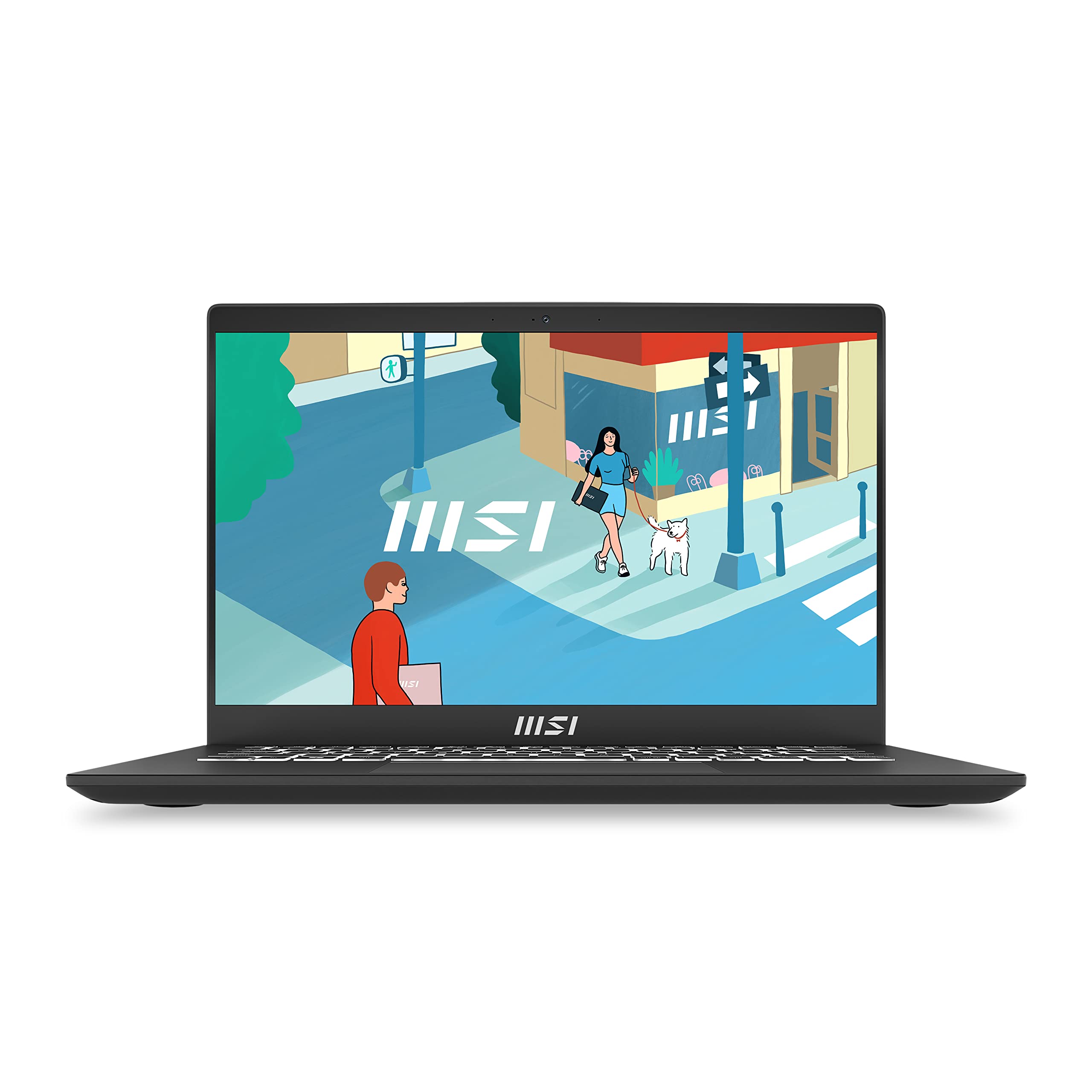 MSI Modern 14 C13M-613IT, Ordinateur Portable 14" FHD 60Hz, Intel i7-1355U, Intel Iris XE, RAM 16 Go DDR4 3200 MHz, 512 Go SSD PCIe3, WiFi 6, Win 11 Home, Disposition et Garantie ITA, Noir