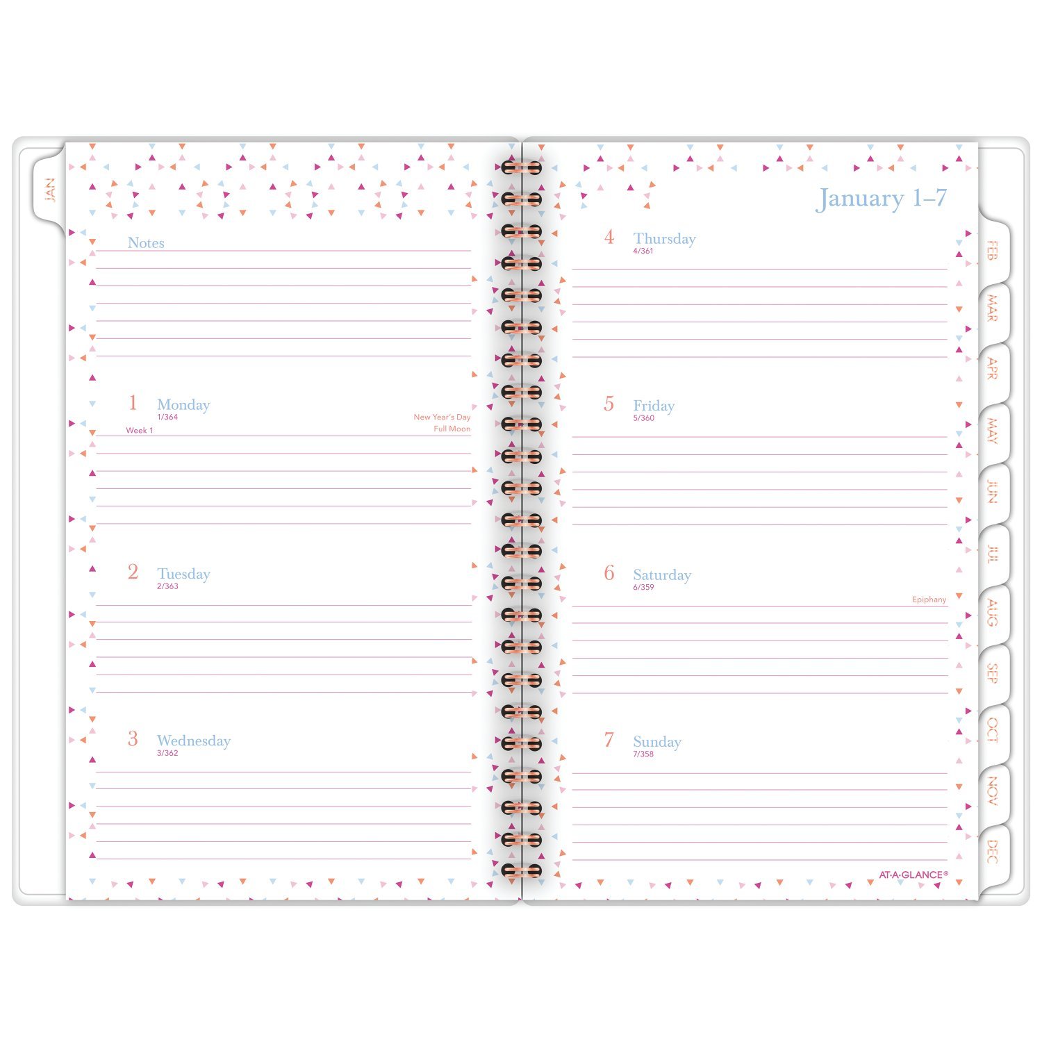 AT-A-GLANCE Agenda settimanale/mensile personalizzabile, da gennaio 2018 a dicembre 2018, 1048-201 cm x 20,3 cm, Spritz (1048-201)