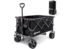 Hikenture All-Terrain Beach Wagon for Sand with Oversized Wheels