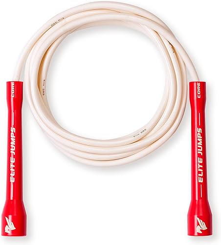 Miniatura 1 de Elite Jumps Cuerda de saltar Core  Cuerda de saltar ajustable para interiores y exteriores para entrenamiento y fitness  Cuerda de saltar de PVC de