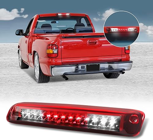 Guoord Luz trasera de freno LED de tercera fila para 1999 2000 2001 2002 2003 2004 2005 2006 Chevy Silverado/GMC Sierra GMT800 Luz de carga de freno