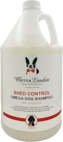 Warren London Shed Control - Champú para perros para desprendimiento Champú y acondicionador 2 en 1 para perros Nutre los folículos pilosos con