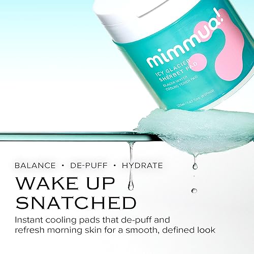 Miniatura 3 de Ice Sorbet Toner Pads  Toallitas de preparación de la piel para hinchazón, bolsas debajo de los ojos y estiramiento facial instantáneo, almohadillas