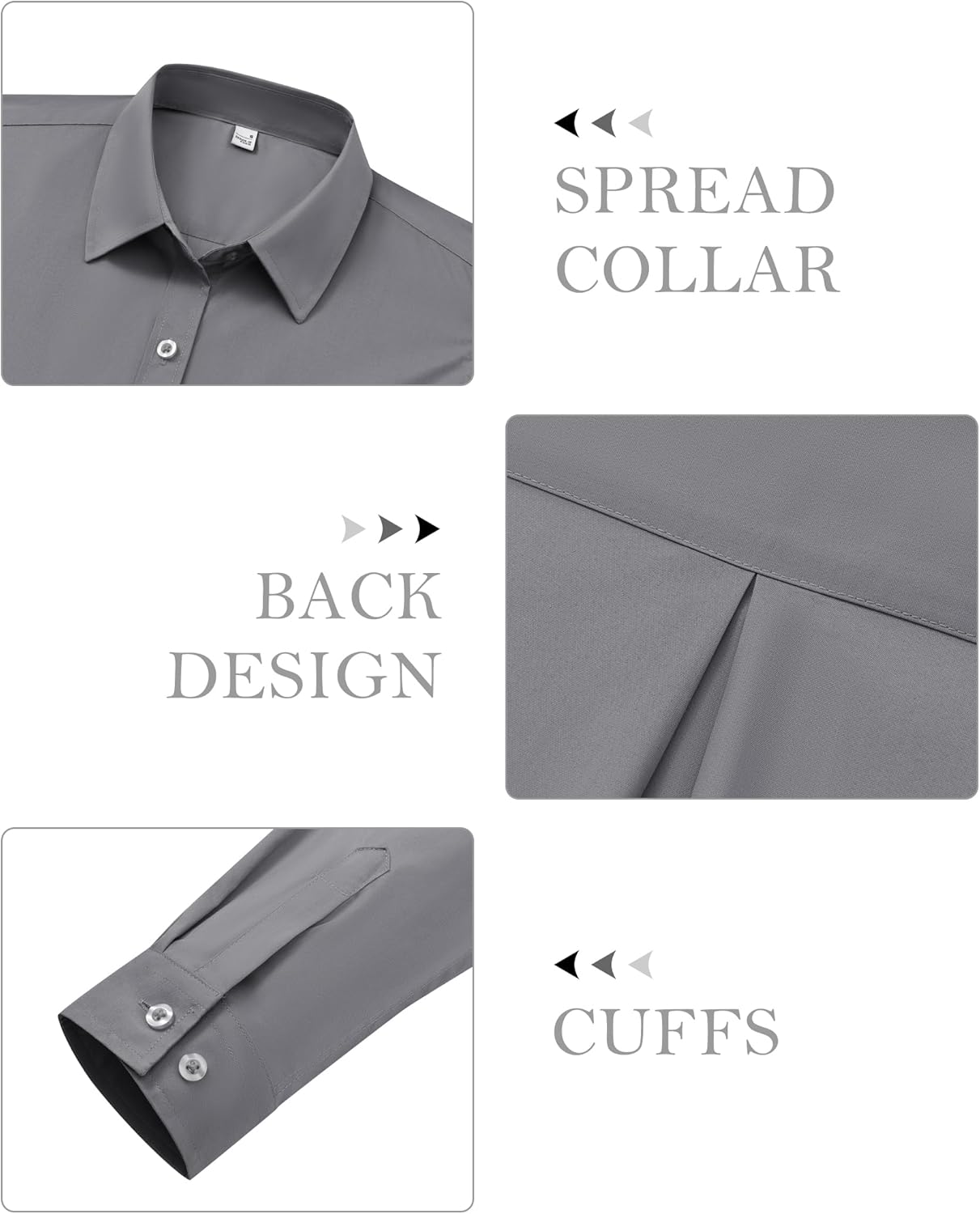 siliteelon Button Down Shirts for Women Dress Shirt Cotton Long Sleeve Collared Shirt Business Work Office Blouse Top - Image 7