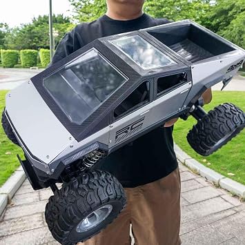 WIAORCHI 112 Scale RC Cars Remote Control Car, 4WD Off-Road Truck, Metal Shell LED Headlights Offroad Monster RC Truck, 4x4 All Terrain Hobby RC Cars Toys for Boys Kids Adults Gifts 8-12