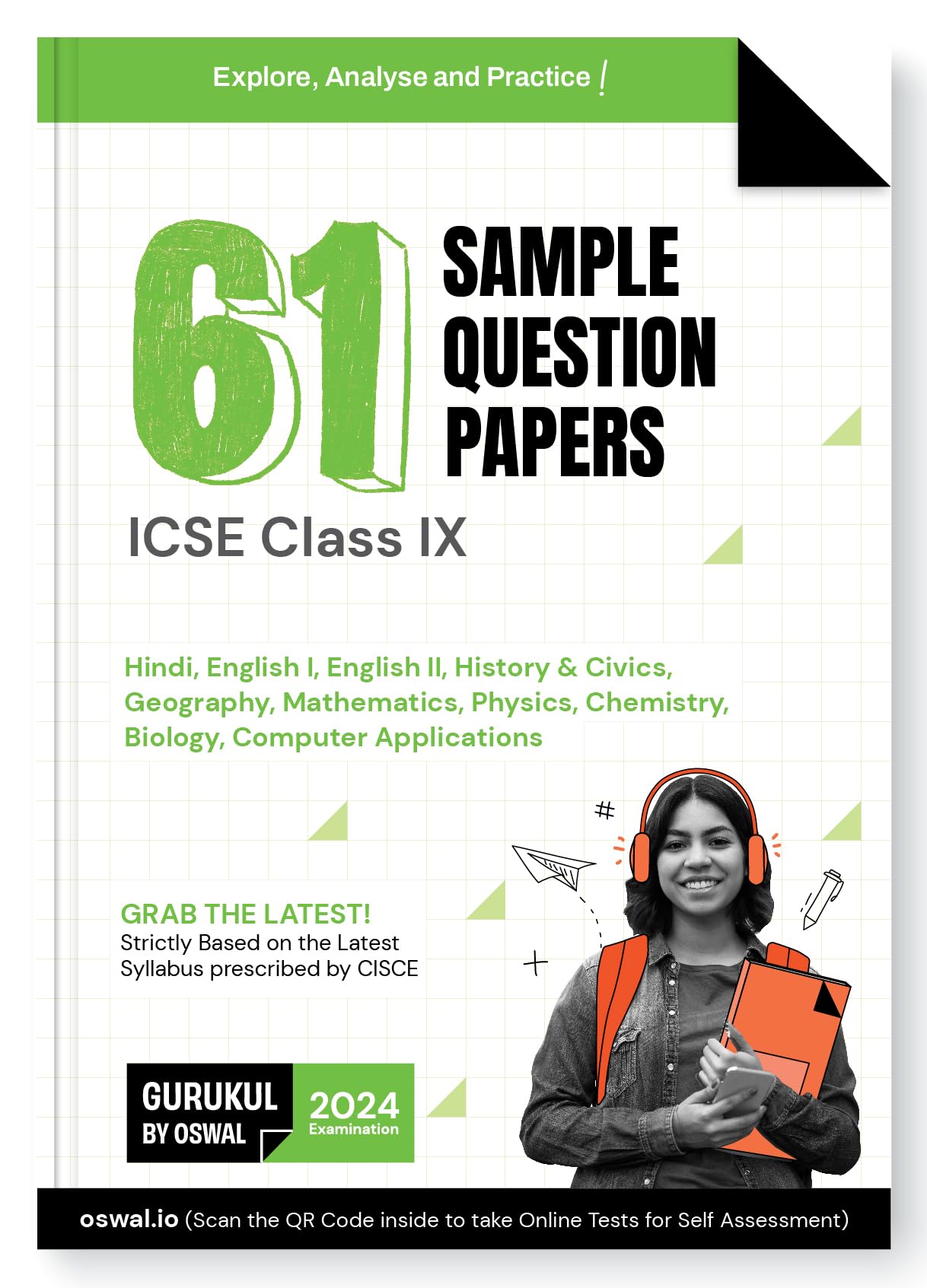 Gurukul 61 Sample Question Papers for ICSE Class 9 Exam 2024 : Fully Solved New Specimen Question Paper & Latest Syllabus (All Subjects), New SQP Pattern Paperback – 18 October 2023