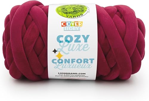 Lion Brand Yarn Cover Story Cozy Luxe Pelote de laine pour tricot et crochet Bor
