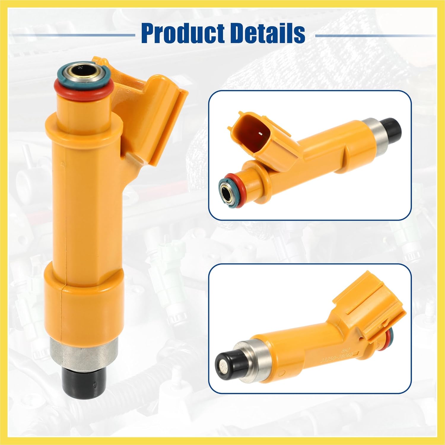 Car Fuel Injector Nozzle Replace for Toyota Camry 2.4L 2003-2010 23250-28060 - Pack of 4 Orange Benefit
